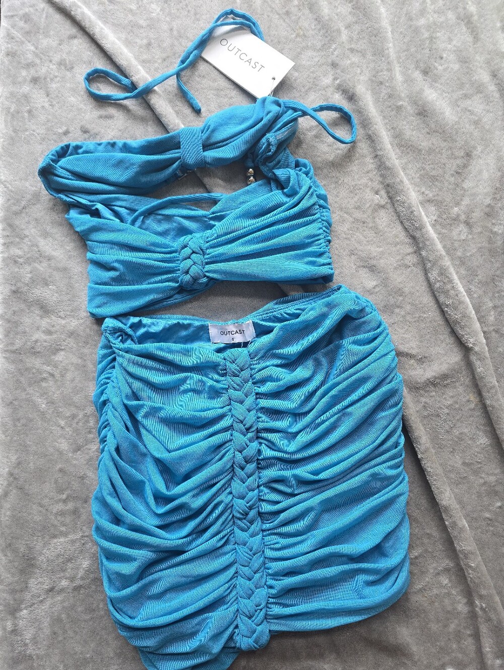 Outcast Women's Teal Ruched Two-Piece Set